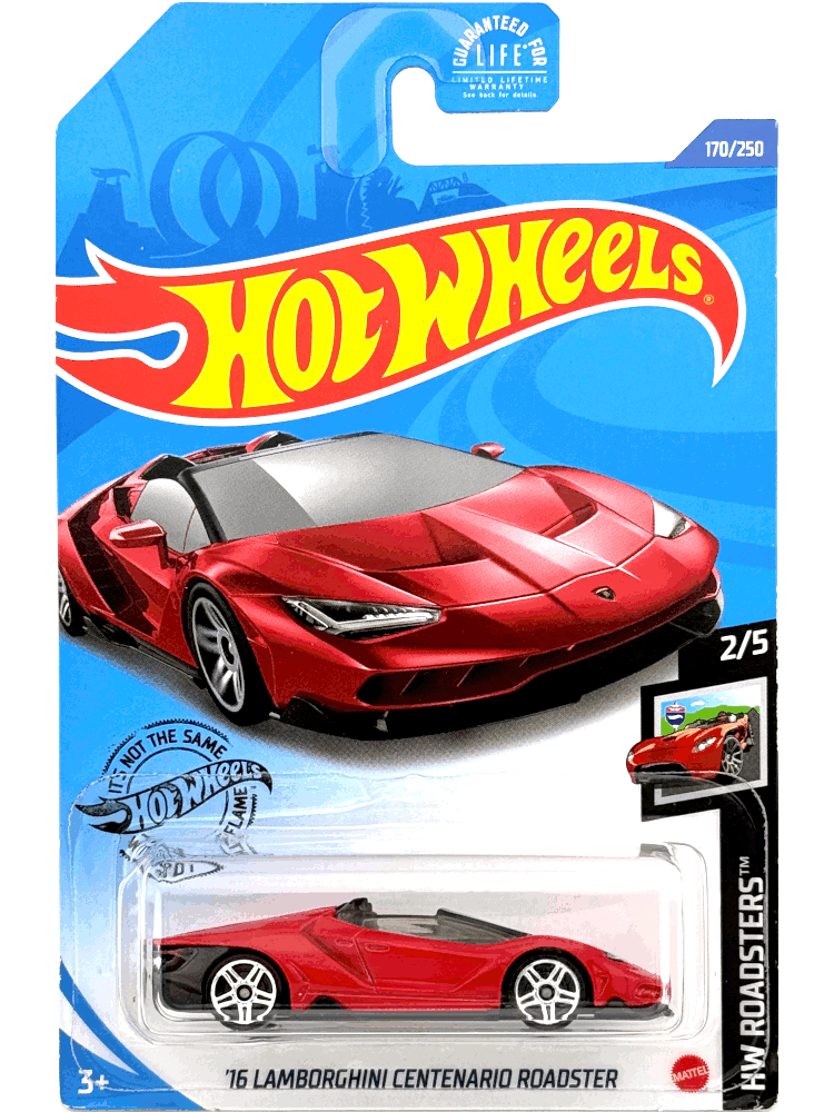 2020 Hot Wheels Mainline #170 - '16 Lamborghini Centenario Roadster (Red) GLN67