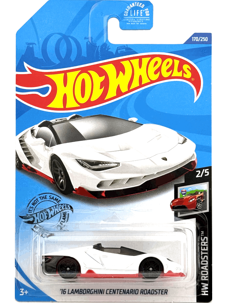 2020 Hot Wheels Mainline #170 - '16 Lamborghini Centenario Roadster (White) GHC73