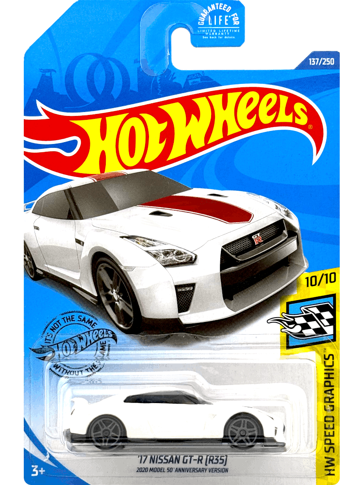 2020 Hot Wheels Mainline #137 - 2017 Nissan GT-R R35 (White) GHC83
