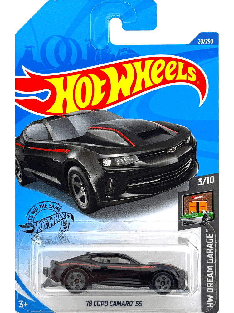 2020 Hot Wheels Mainline #020 - '18 COPO Camaro SS (Black) GHF73