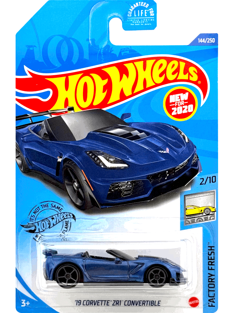 Hot Wheels '19 Chevy Corvette C7 ZR1 Convertible Blue #144/250 GHF01