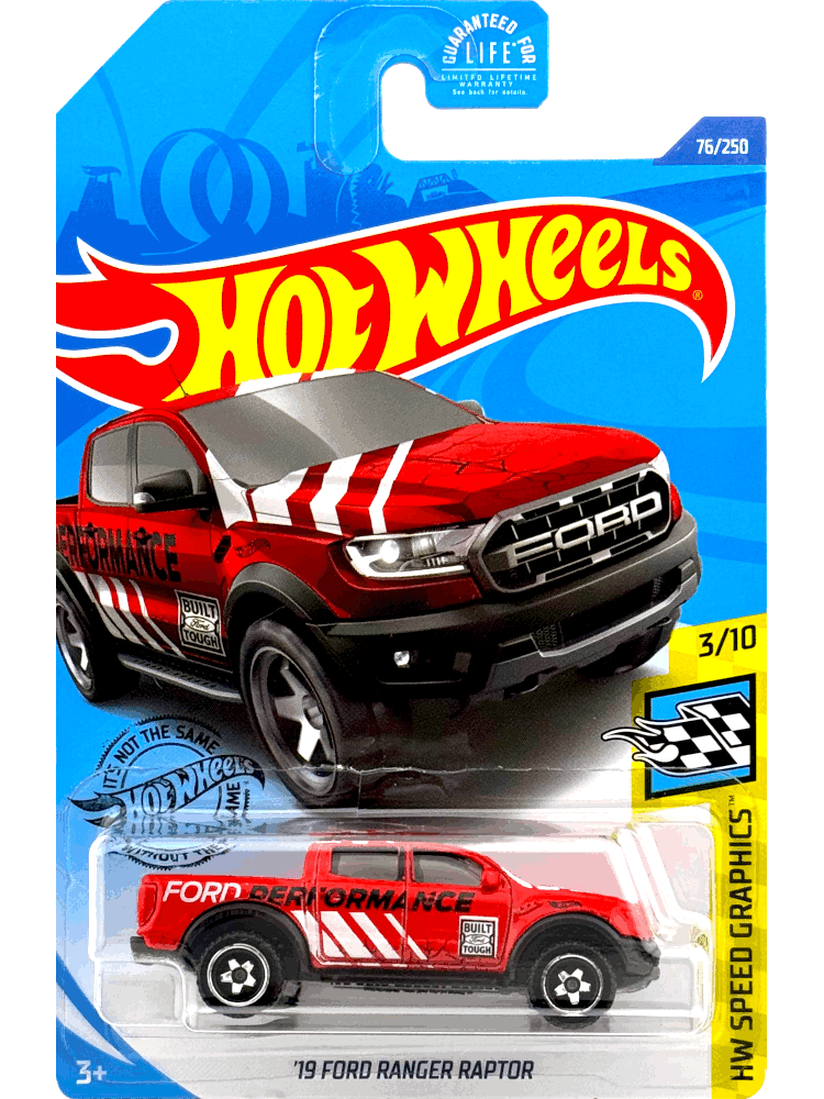 2020 Hot Wheels Mainline #076 - '19 Ford Ranger Raptor (Red) GHF33