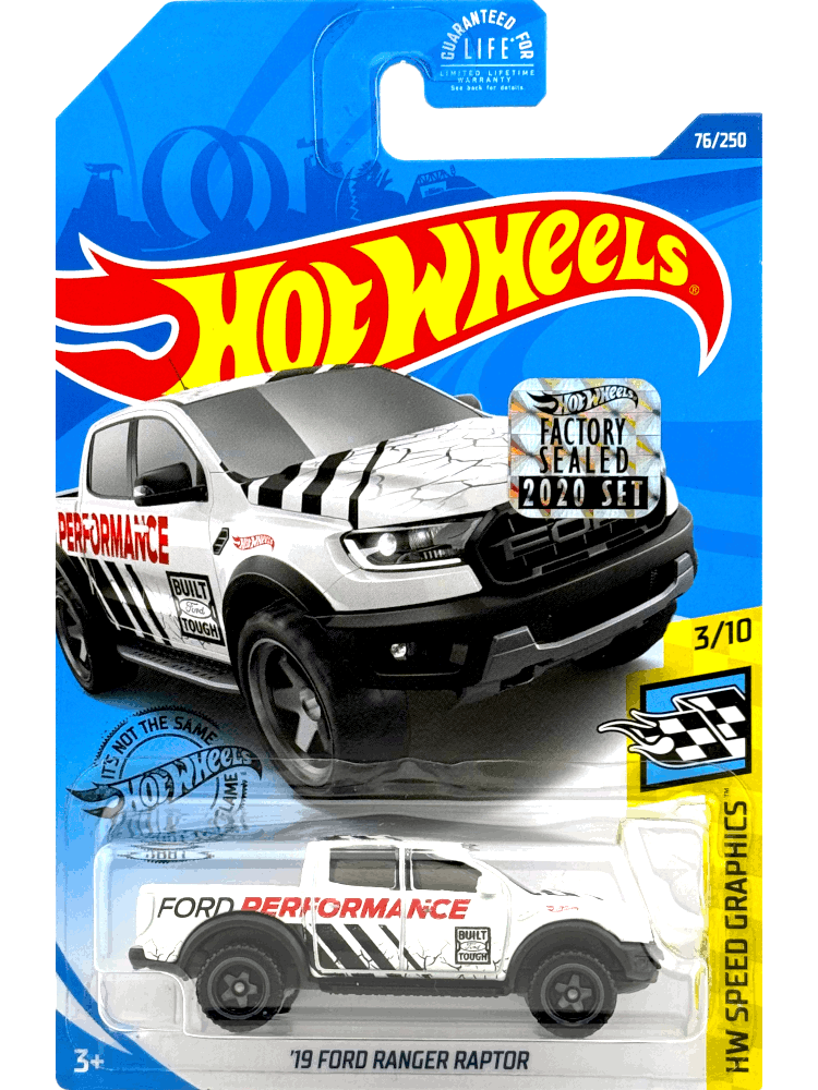 2020 Hot Wheels Mainline #076 - '19 Ford Ranger Raptor (Factory Sealed White) GHF33