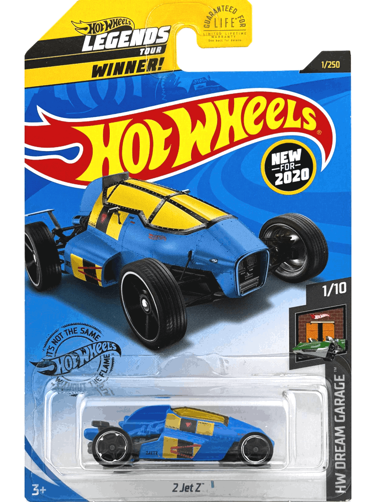 2020 Hot Wheels Mainline #001 - 2 Jet Z (Blue) 1/10 HW Dream Garage GHD99