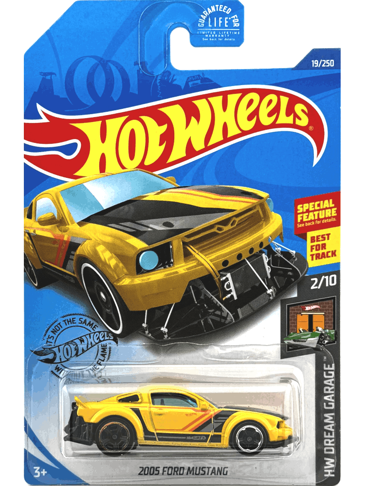 2020 Hot Wheels Mainline #019 - 2005 Ford Mustang (Yellow) GHC22