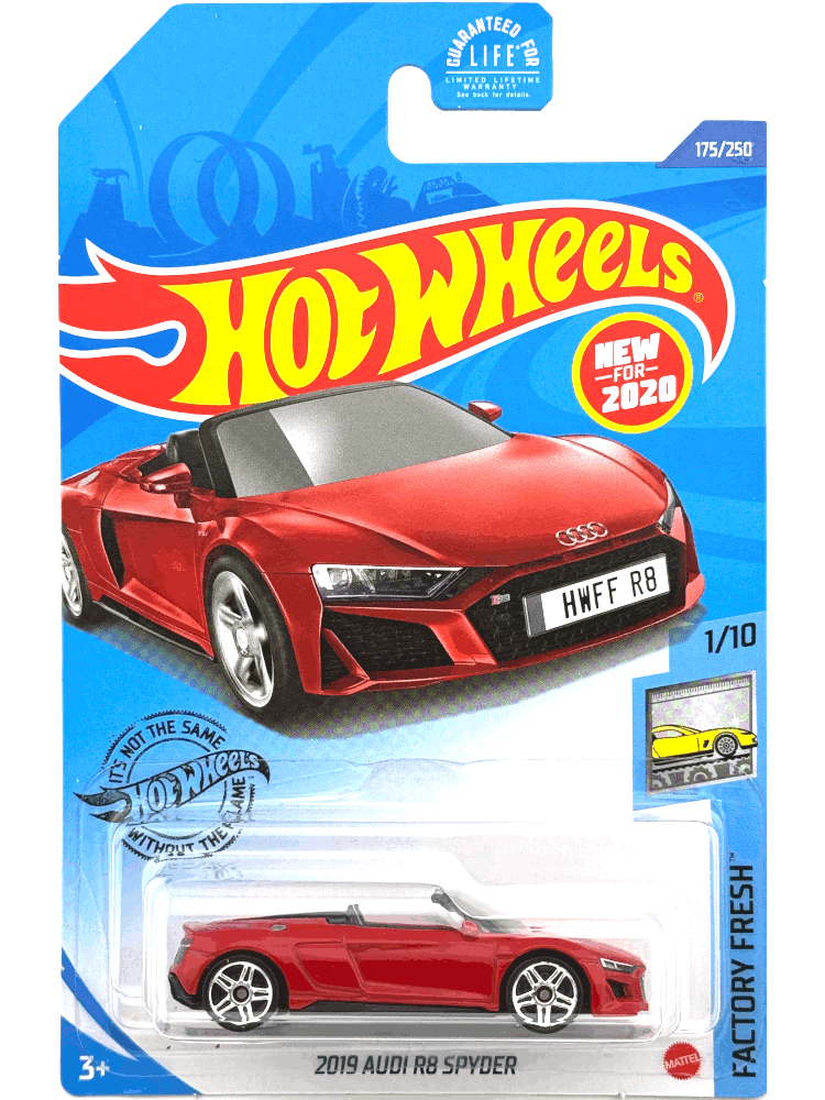 2020 Hot Wheels Mainline #175 - 2019 Audi R8 Spyder (Red) GHF93