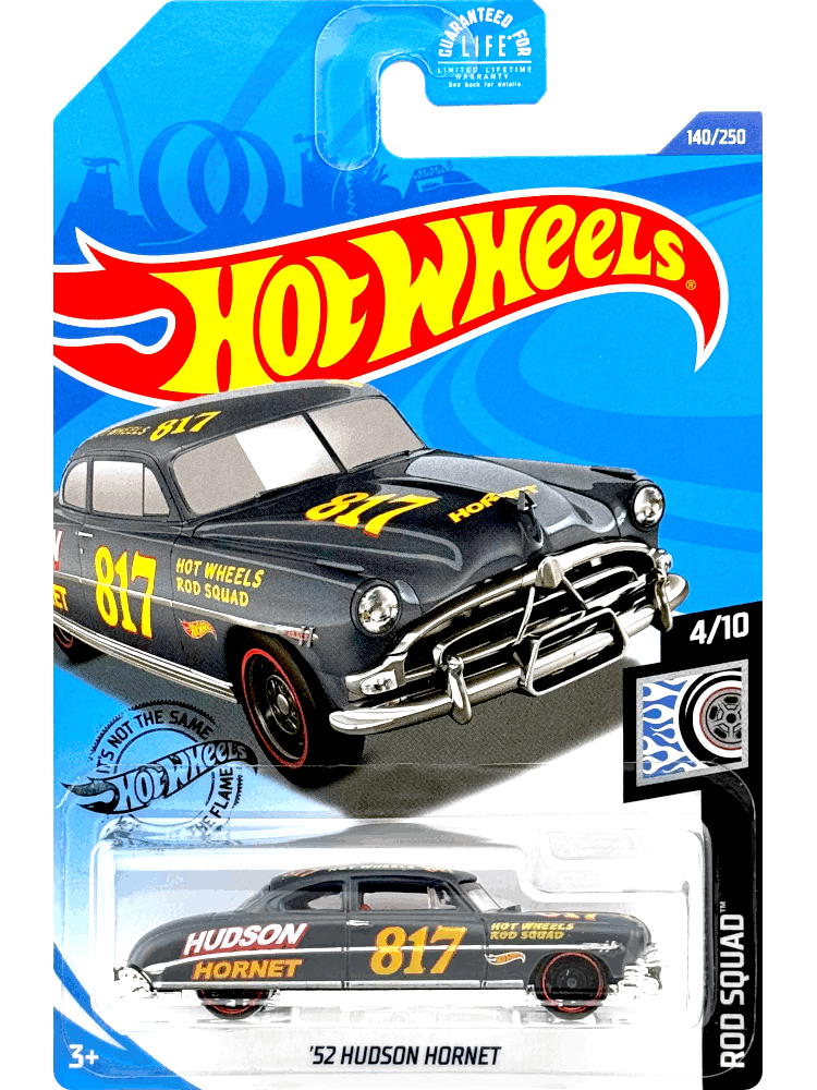 2020 Hot Wheels Mainline #140 - 1952 Hudson Hornet (Grey) GHD25
