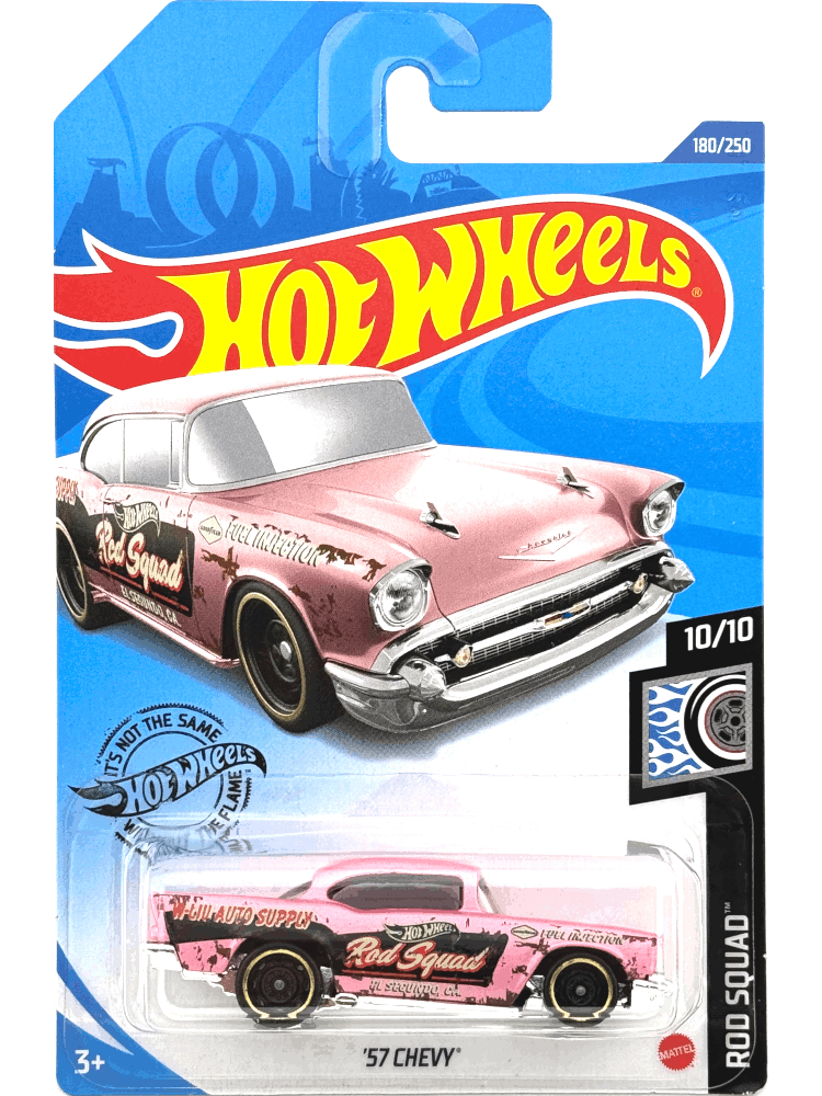 2020 Hot Wheels Mainline #180 - '57 Chevy Bel Air (Pink) GHD26