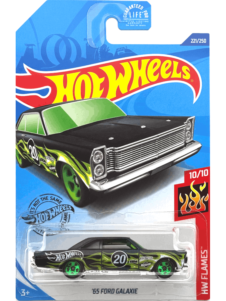 2020 Hot Wheels Mainline #221 - '65 Ford Galaxie (Black) GHD63