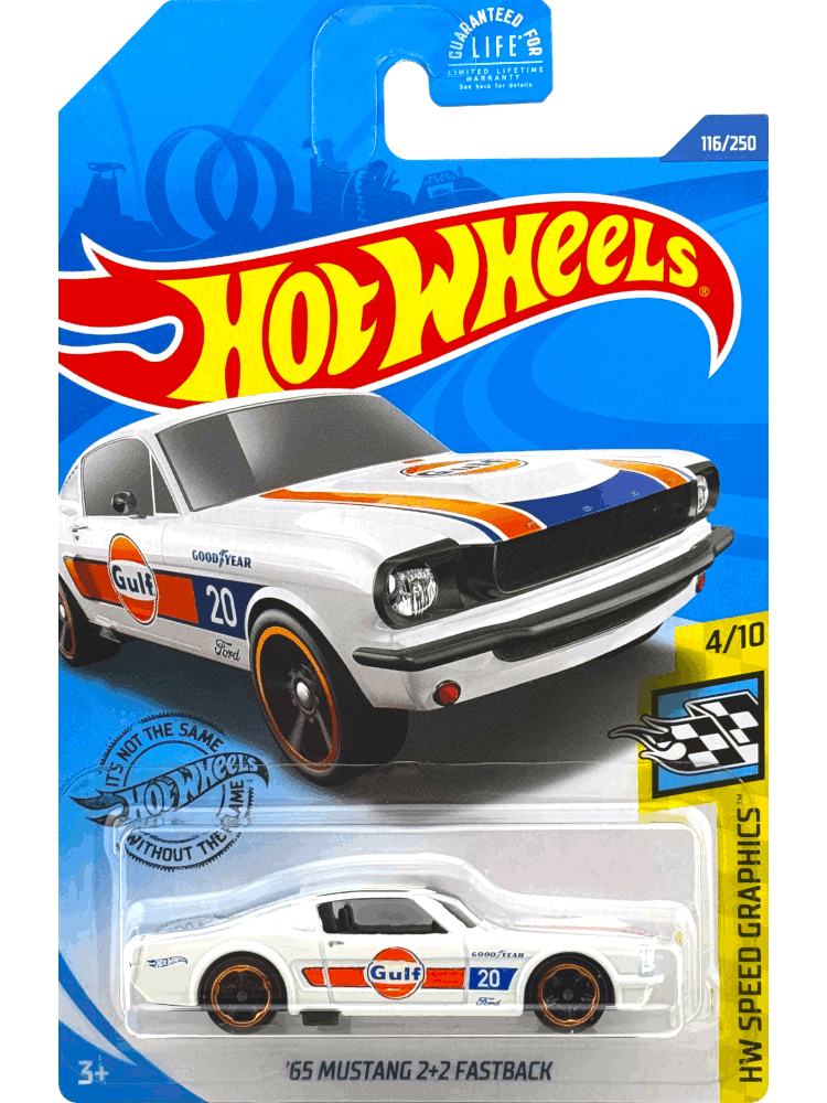 2020 Hot Wheels Mainline #116 - '65 Ford Mustang 2+2 Fastback (White) GHG51