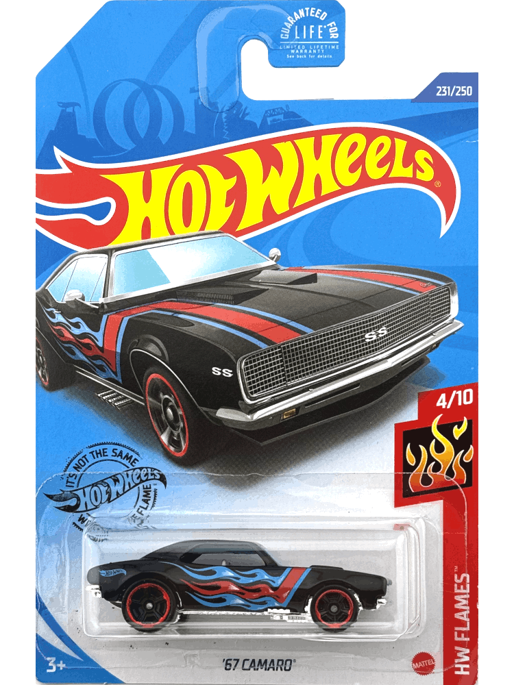 2020 Hot Wheels Mainline #231 - 1967 Chevy Camaro (Kroger Black) GHG56