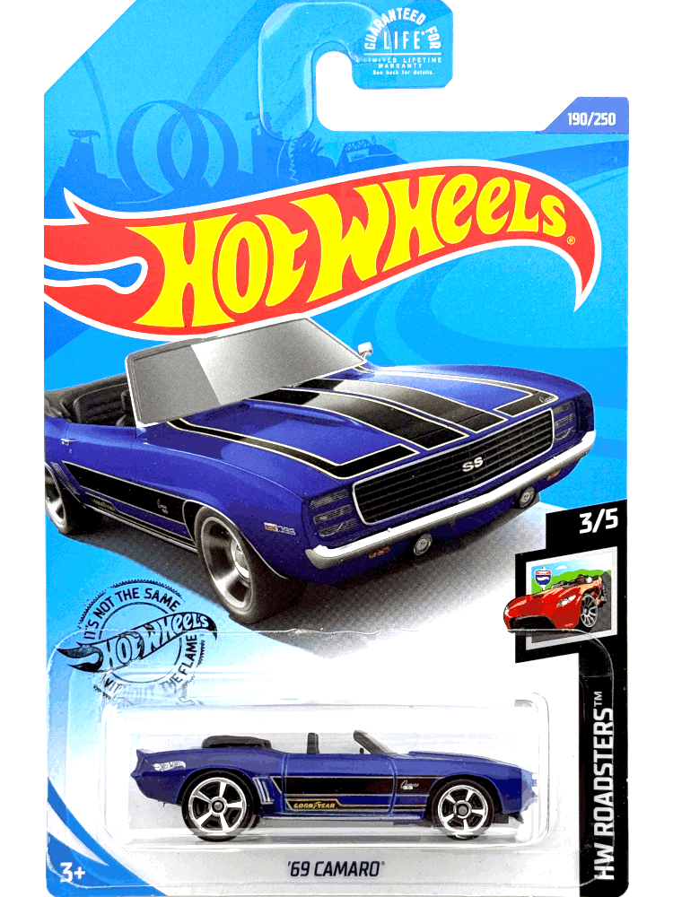 2020 Hot Wheels Mainline #190 - '69 Camaro (Blue) GHC74