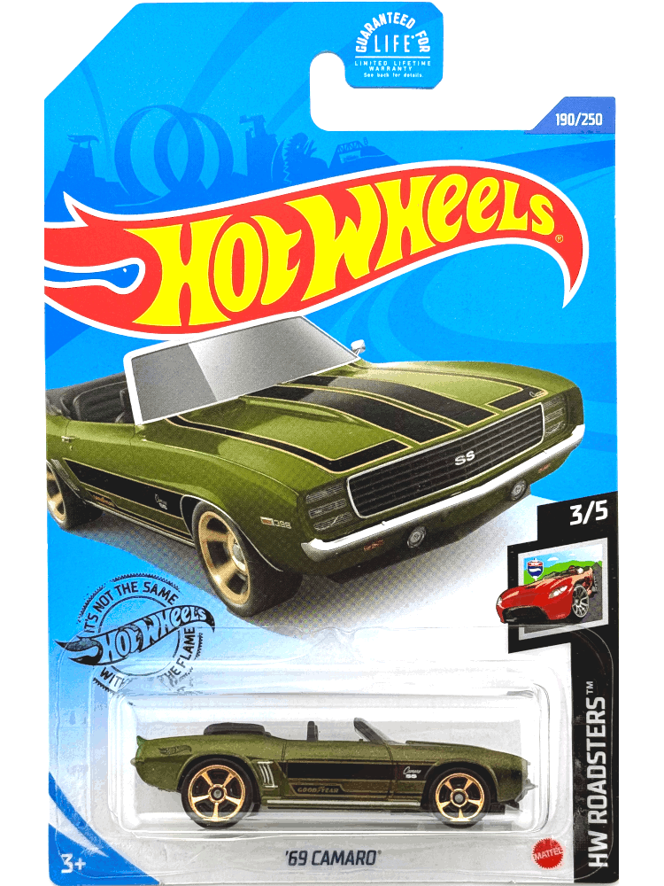 2020 Hot Wheels Mainline #190 - '69 Camaro (Green) GHG06