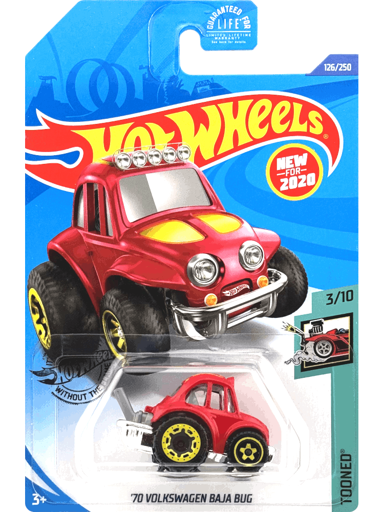 2020 Hot Wheels Mainline #126 - '70 Volkswagen Baja Bug Tooned (Red) GHD97