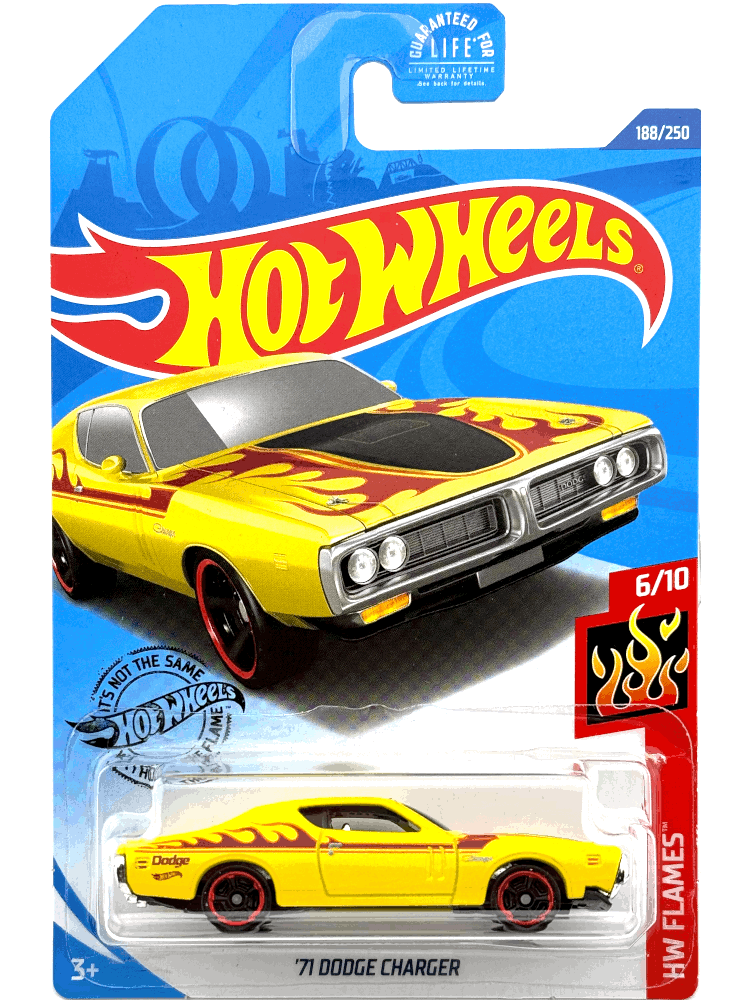 2020 Hot Wheels Mainline #188 - '71 Dodge Charger (Yellow) GHD64