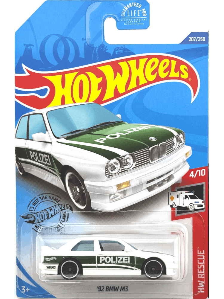 2020 Hot Wheels Mainline #207 - '92 BMW M3 (White) GHC61