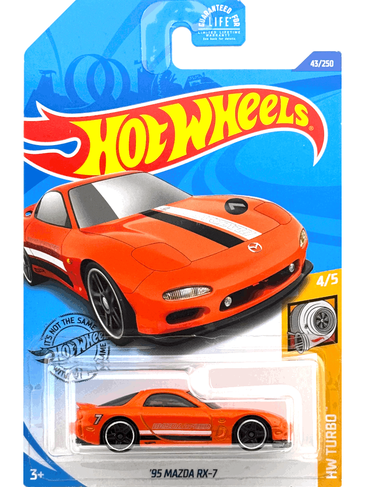 2020 Hot Wheels Mainline #43 '95 Mazda RX-7 Mazdaspeed Orange GHD02