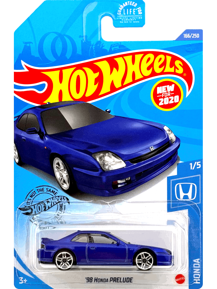 2020 Hot Wheels Mainline #166 - '98 Honda Prelude (Blue) GHF15