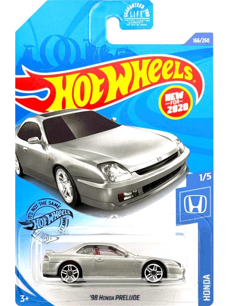 2020 Hot Wheels Mainline #166 - '98 Honda Prelude (Silver) GHB55