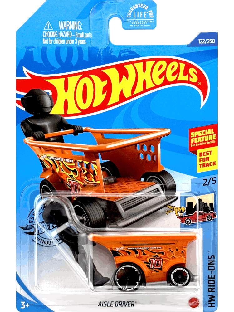 2020 Hot Wheels Mainline #122 - Aisle Driver Shopping Cart Car (Orange) GHF79