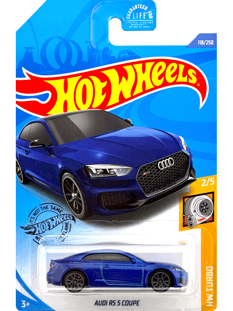 2020 Hot Wheels Mainline #118 - Audi RS 5 Coupe (Blue) GHD00