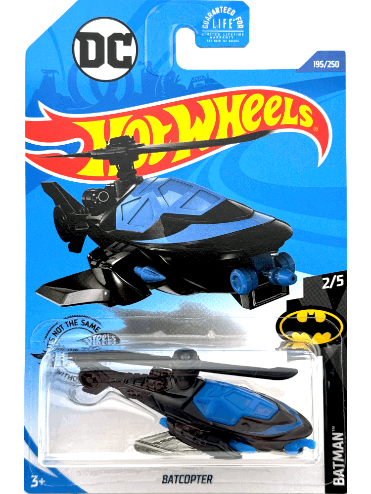 2020 Hot Wheels Mainline #195 - Batcopter (Black) GHF75