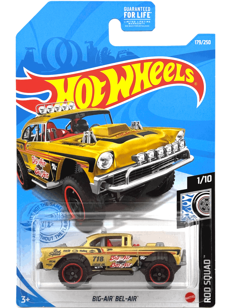 2020 Hot Wheels Mainline #179 - Chevy Big Air Bel Air (Gold) GTD39