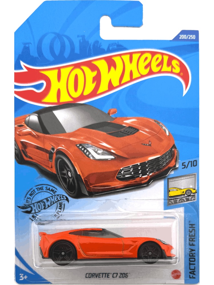 2020 Hot Wheels Mainline #200 - C7 Corvette Z06 (Orange) GLN66