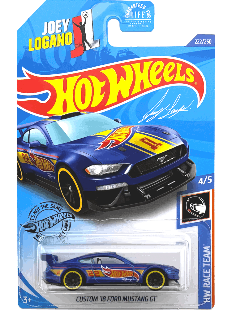 2020 Hot Wheels Mainline #222 - Custom '18 Ford Mustang GT (Blue) GHC59