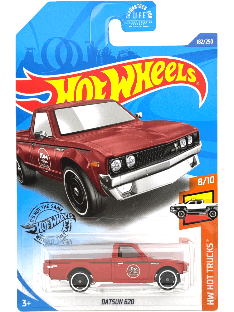 2020 Hot Wheels Mainline #182 - Datsun 620 Pickup Truck (Red) GHC41