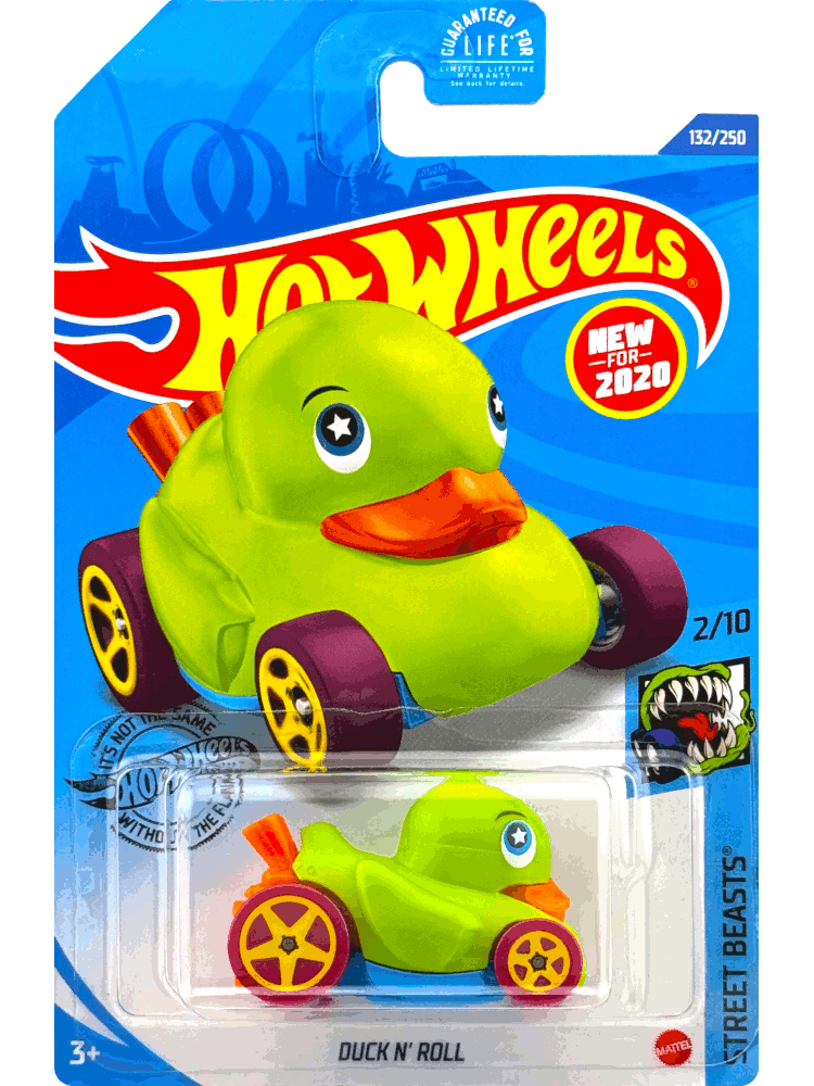 Hot Wheels Duck n' Roll Green 132/250 2020 Mainline 2/10 Street Beasts