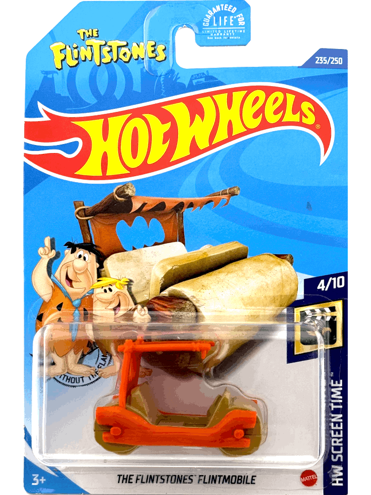 2020 Hot Wheels Mainline #235 - The Flintstones Flintmobile (Orange) GHC76