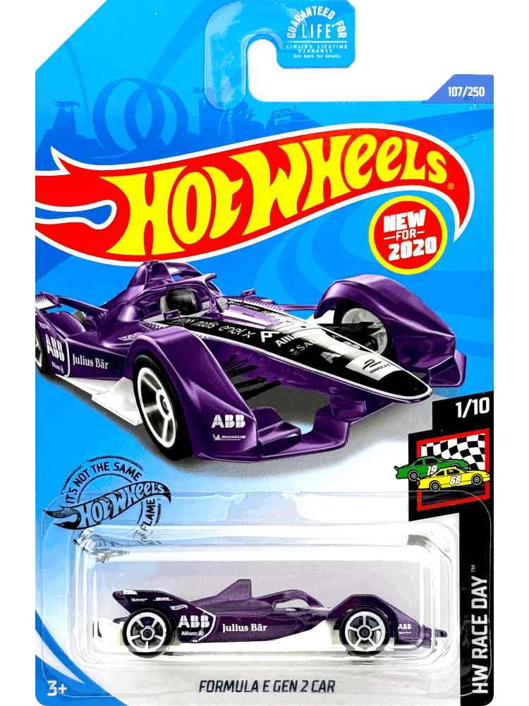 2020 Hot Wheels Mainline #107 - Formula E Gen 2 Car (Purple) GHD95