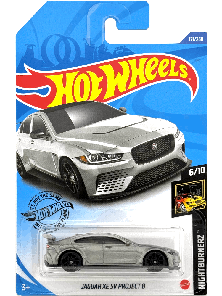 2020 Hot Wheels Mainline #171 - Jaguar XE SV Project 8 (Silver) GHF47