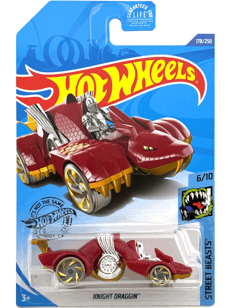 2020 Hot Wheels Mainline #178 - Knight Draggin' (Red) GHD38