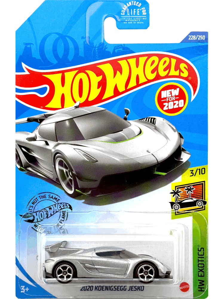 2020 Hot Wheels Mainline #228 - 2020 Koenigsegg Jesko (Silver) GHB39