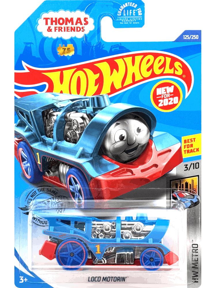 2020 Hot Wheels Mainline #125 - Loco Motorin' (Thomas & Friends Blue) GHB65