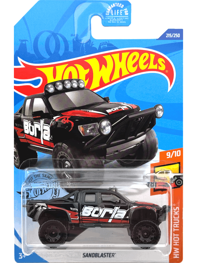 2020 Hot Wheels Mainline #215 - Sandblaster Offroad Truck (Black) GHC42