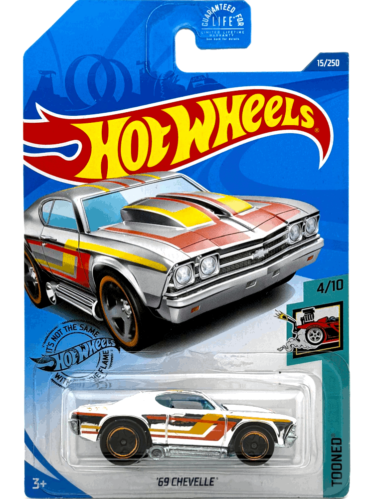 2020 Hot Wheels Mainline #015 - '69 Chevelle Tooned (Chrome) GHF25