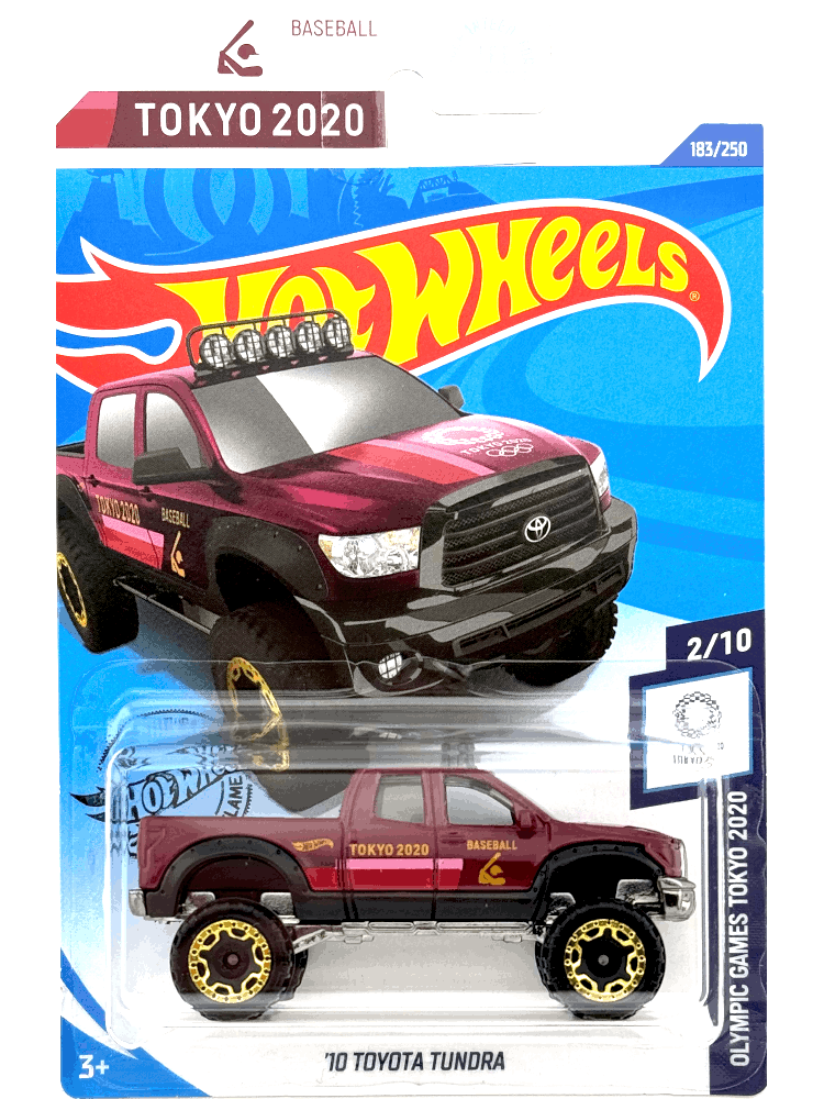 2020 Hot Wheels Mainline #183 - '10 Toyota Tundra (Tokyo 2020 Olympics Red) GHC92