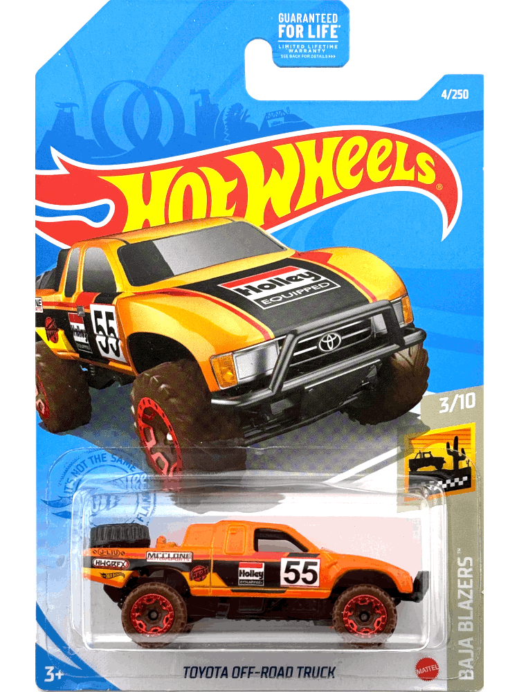 2021 Hot Wheels Mainline #004 - Toyota Off-Road Truck (Orange) GRX70