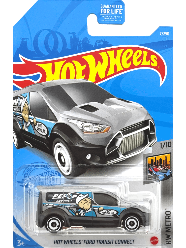2021 Hot Wheels Mainline #007 - Ford Transit Connect (Grey) GTC19