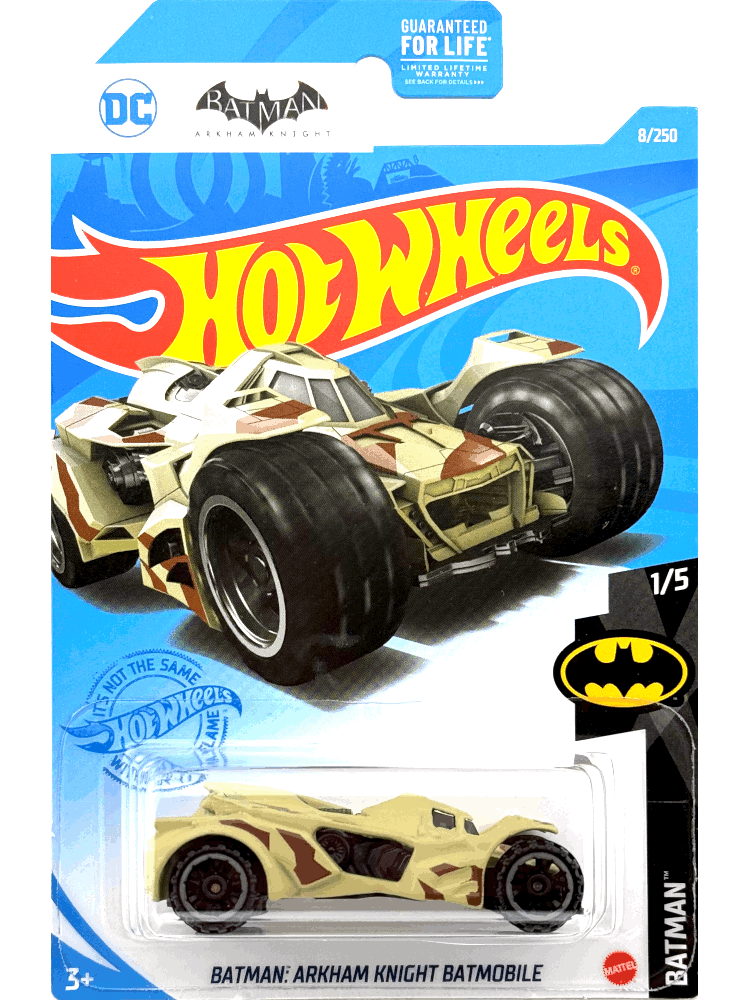 2021 Hot Wheels Mainline #008 - Batman: Arkham Knight Batmobile (Tan) GTB54