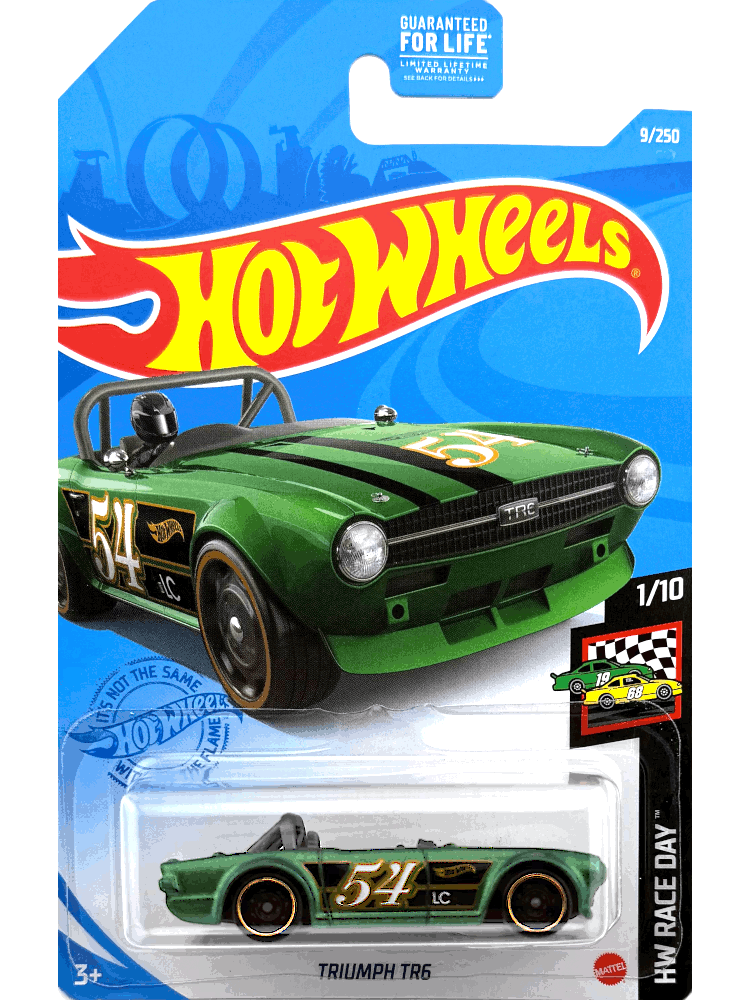 2021 Hot Wheels Mainline #009 - Triumph TR6 Roadster (Green) GRX91
