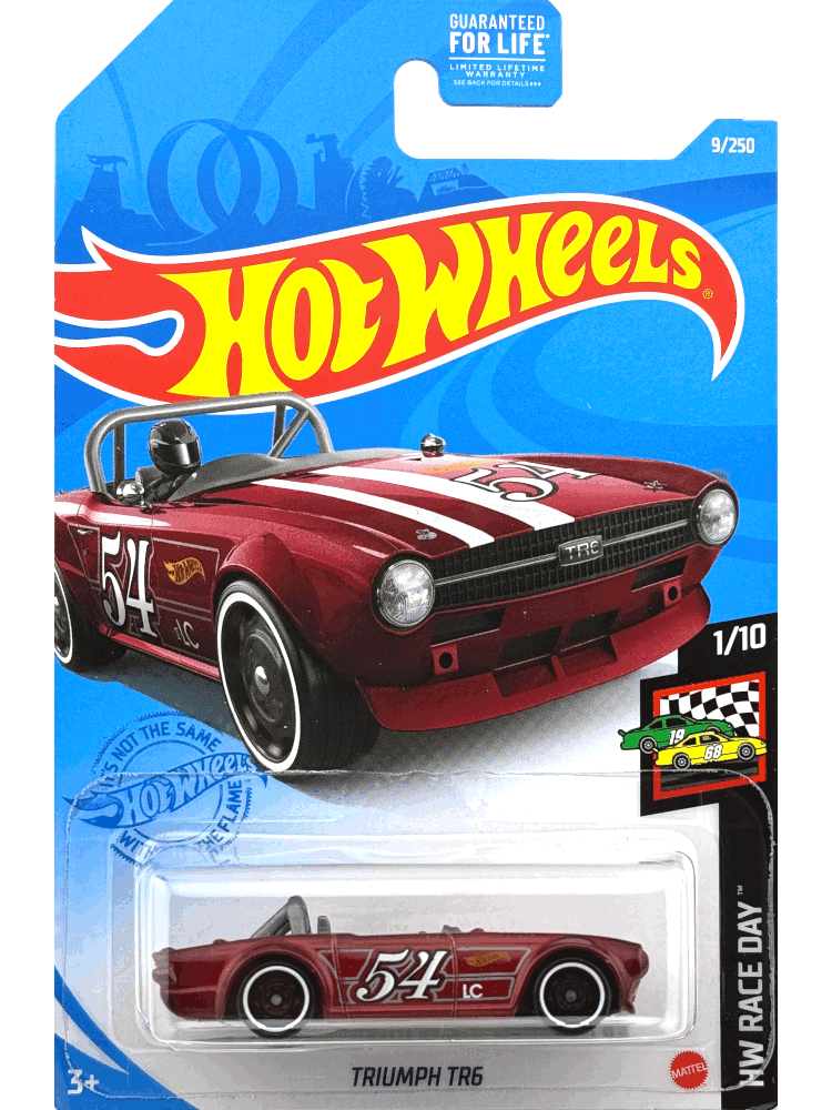 2021 Hot Wheels Mainline #009 - Triumph TR6 Roadster (Red) GTB87
