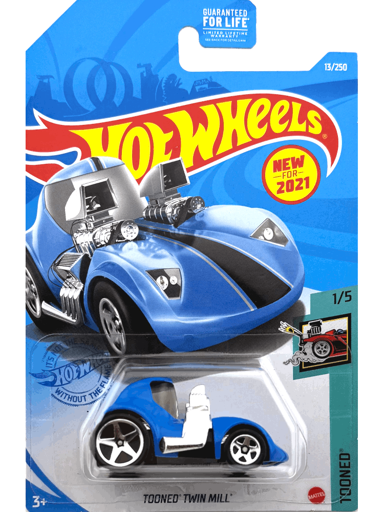 2021 Hot Wheels Mainline #013 - Tooned Twin Mill (Blue) GRX41