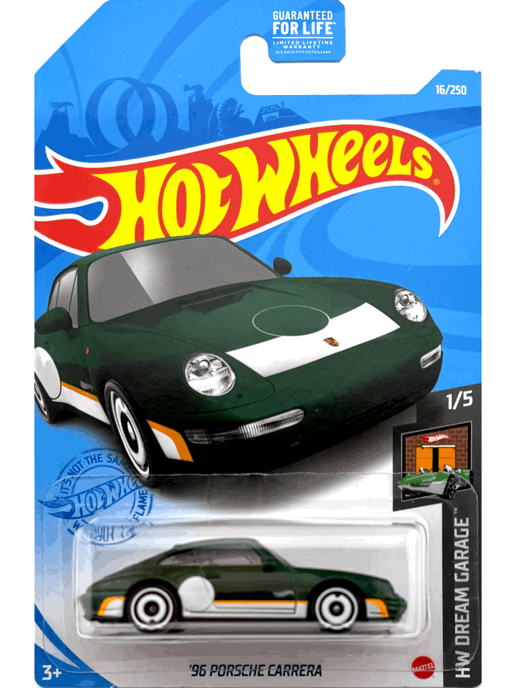 2021 Hot Wheels Mainline #016 - 1996 Porsche Carrera 993 (Green) GTB93