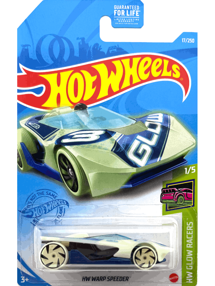 2021 Hot Wheels Mainline #017 - HW Warp Speeder (Glow in the Dark) GRY13