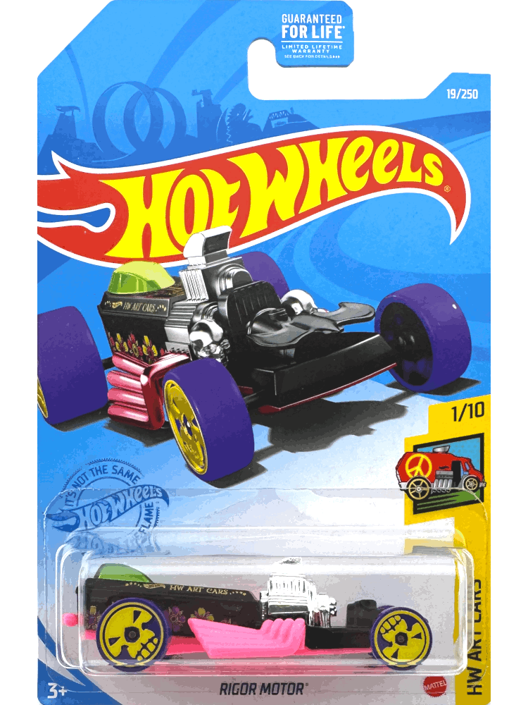 2021 Hot Wheels Mainline #019 - Rigor Motor (Black & Pink) GRY32
