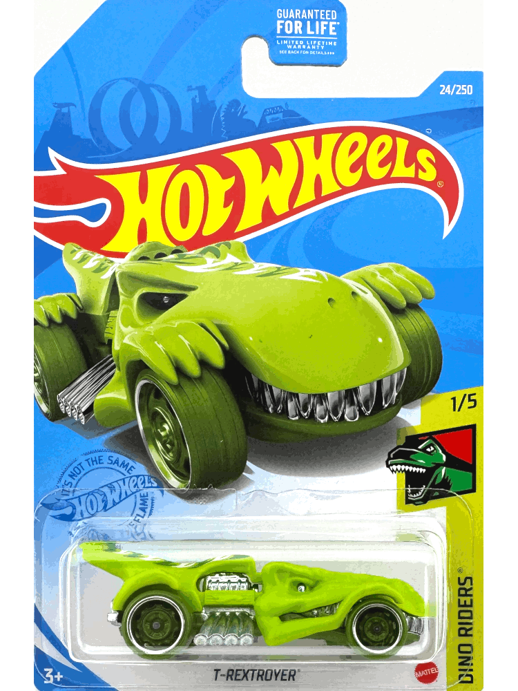 2021 Hot Wheels Mainline #024 - T-Rextroyer Dinosaur (Green) GTC39
